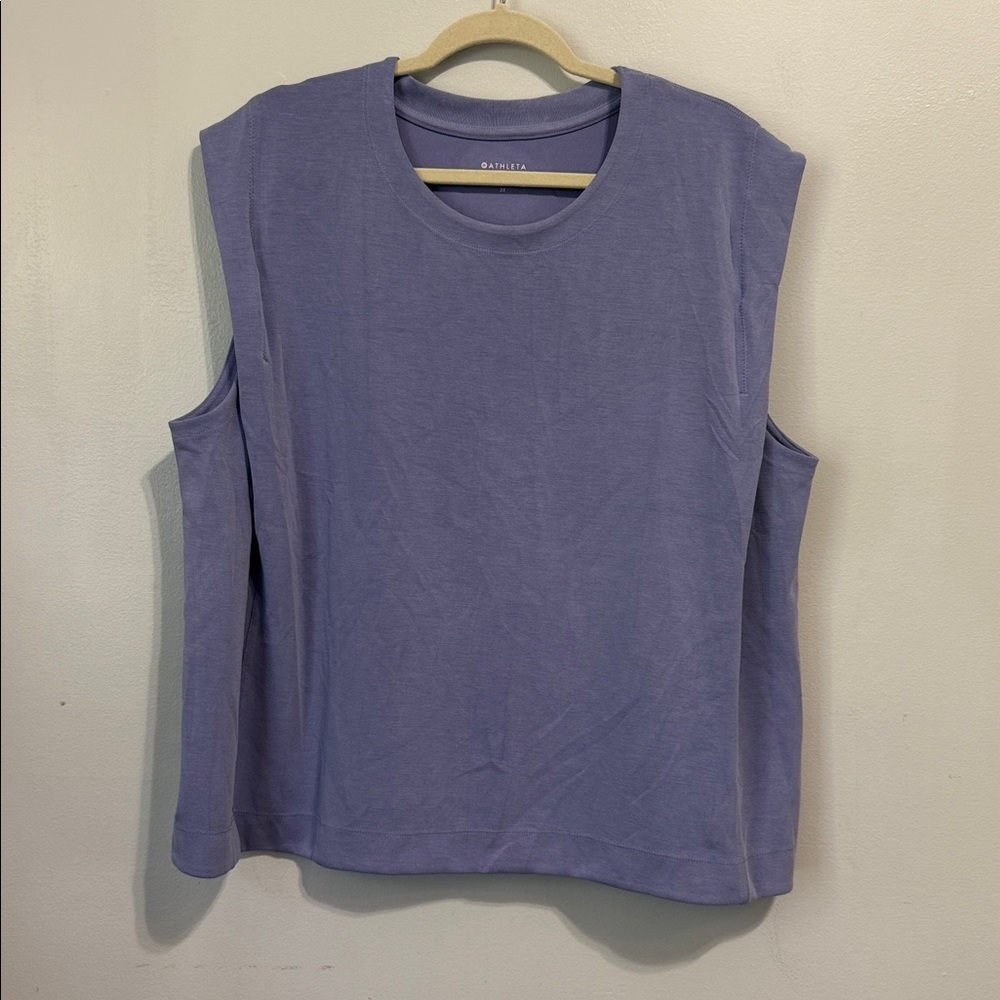 Athleta Seasoft Sweatshirt Tank Top Purple Size 2X